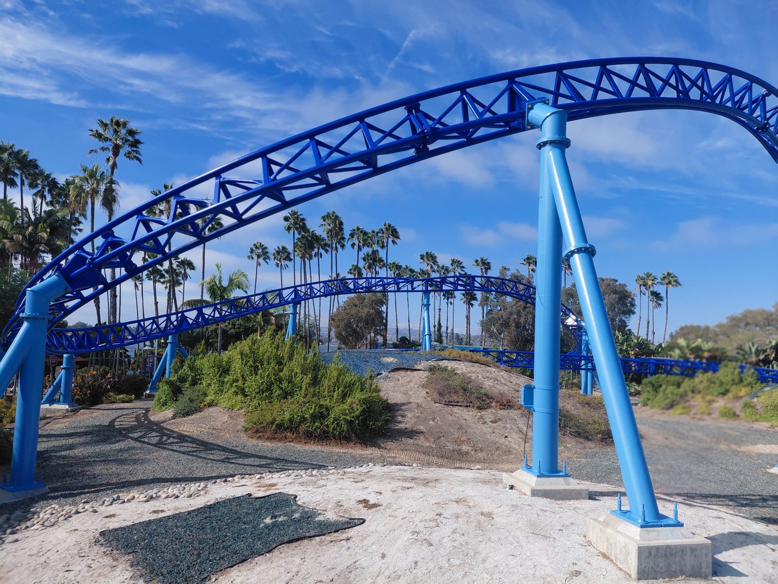 Blue coaster track