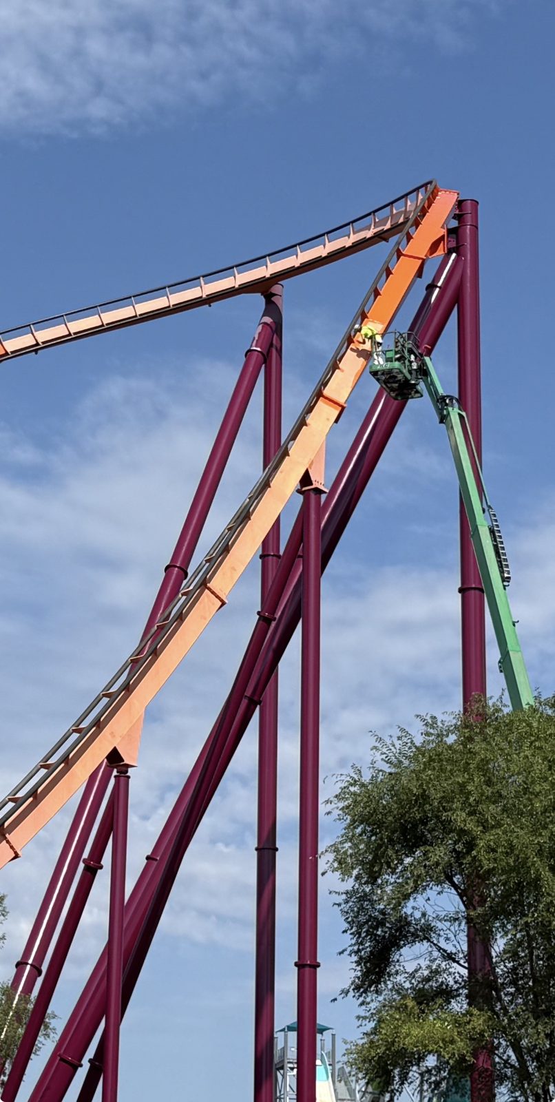 Blue coaster track