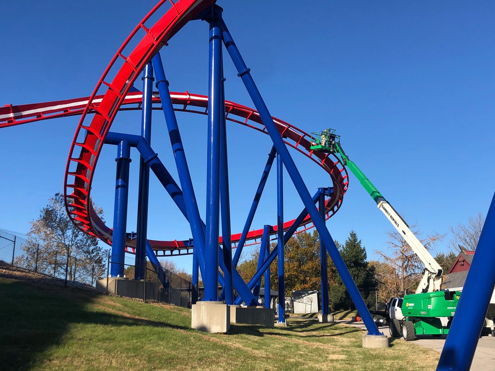 Patriot blue and red coaster