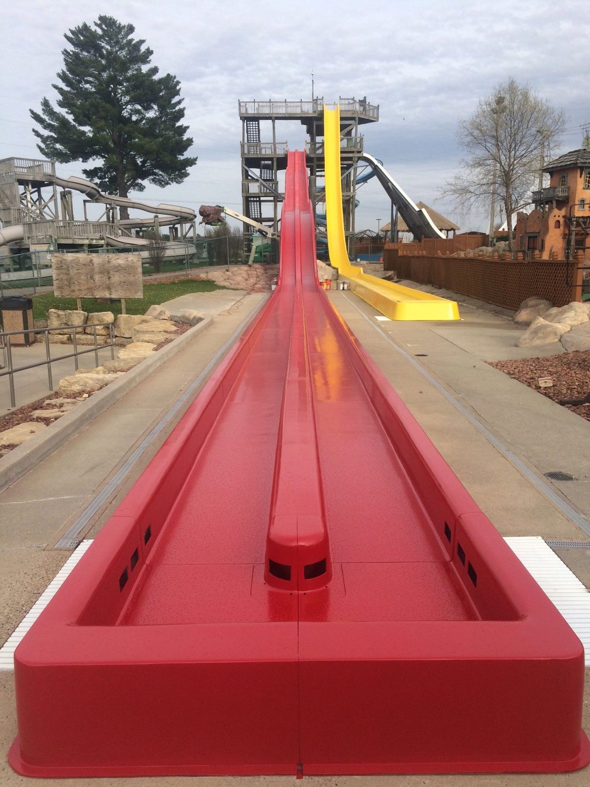 Restored red slide runout